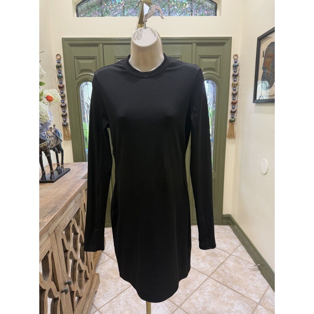 Black Bodycon Long Sleeve Dress – Size XL